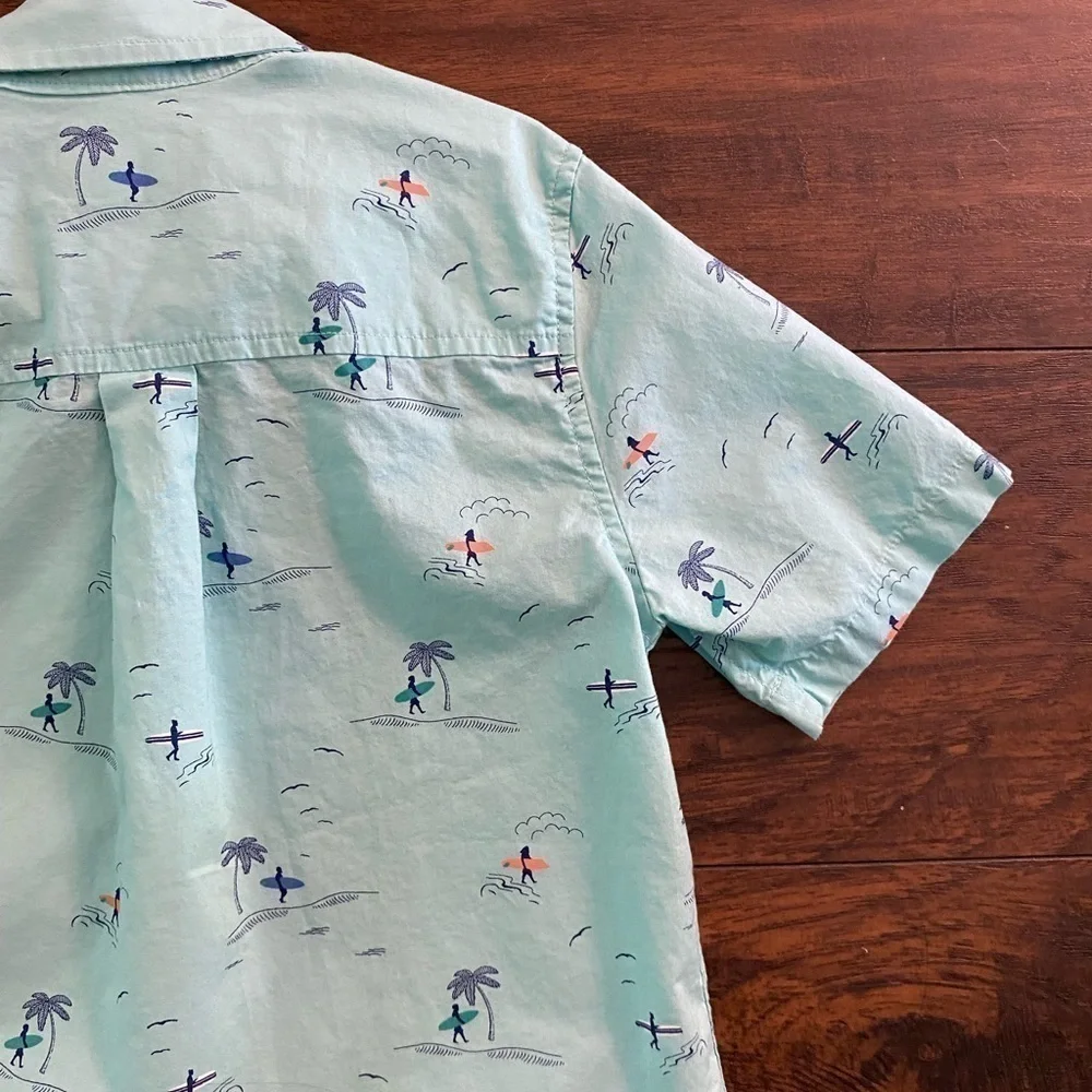 The Children’s Place, Tropical Button Down Shirt, Size 8/10, M